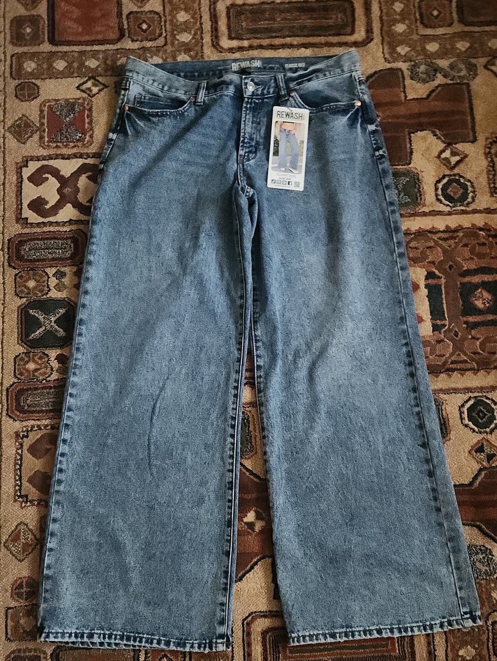 Rewash Classic Rise A Line  Wide Leg Jeans
